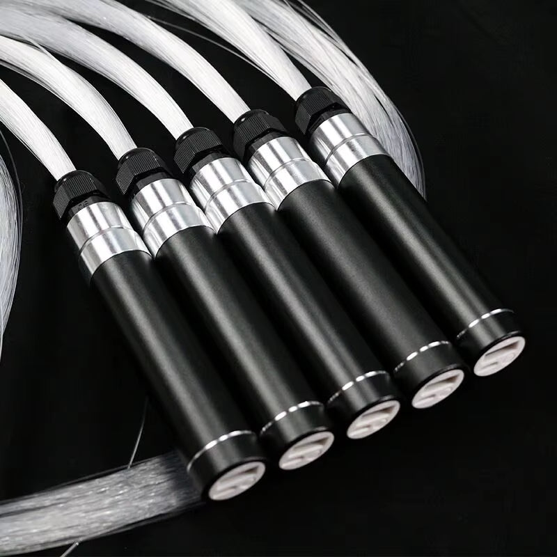 LED Fiber Optic Whip Rechargeable Fiber Optical Pixel Light-Up Whip Light Flow Toy F/Dance Party Lighting Show Rave EDM Music