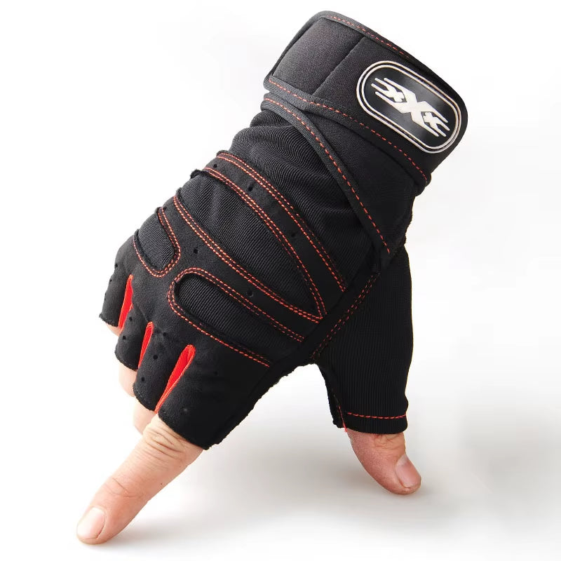 Fitness Half Finger Gloves Men and Women Wrist Guard Sports Dumbbell Riding Non Slip Horizontal Bar Exercise Training