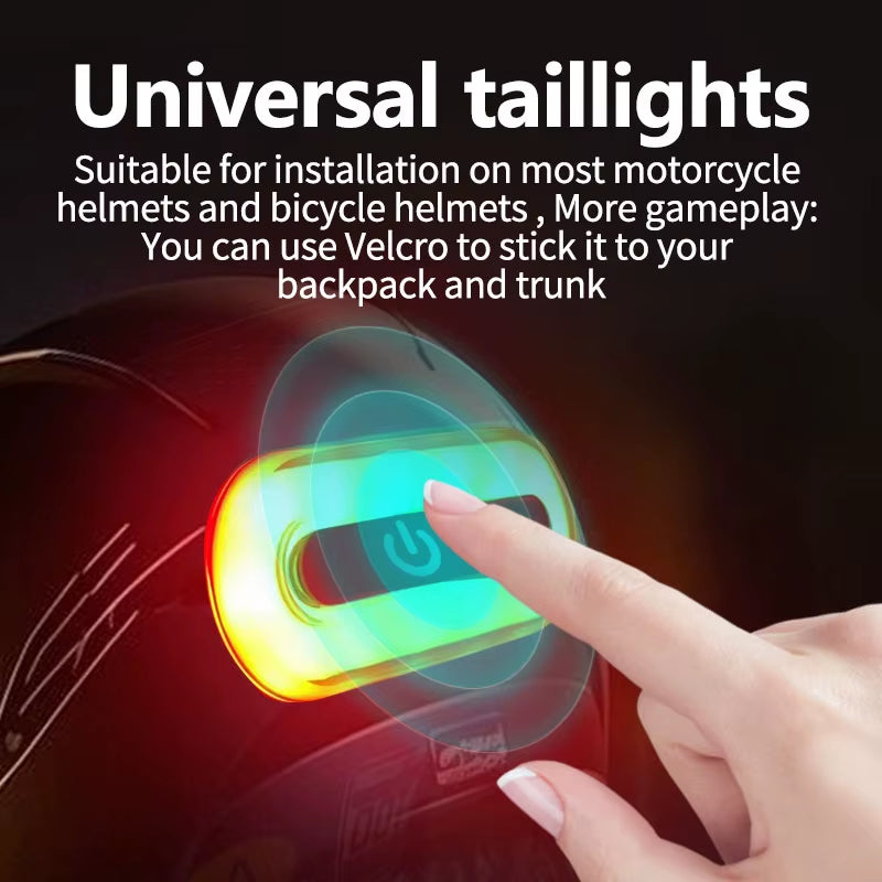 Waterproof IPX4 Bicycle Helmet Led Light Rechargeable Led Safety Taillight Bike Motorcycles Accessories Helmet Moto Helmet Light